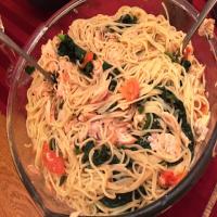 Angel Hair Pasta with Salmon and Spinach Recipe image