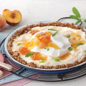 Peaches and Cream Icebox Pie - Taste of the South_image