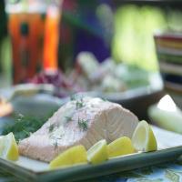 Cold Poached Salmon With Dill Mustard Sauce_image