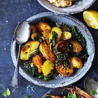 New potatoes with spinach & capers image