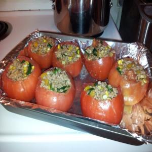 Pork and Spinach Stuffed Tomatoes image