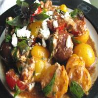Tomato Basil Salad With Goat Cheese image