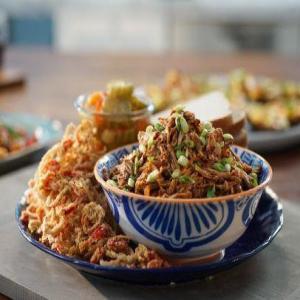 Slow-Cooker Pulled Pork with Fried Shallots and Chiles_image