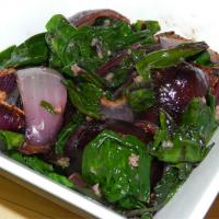 Oven-Roasted Beets with Wilted Spinach_image