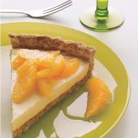 Cream Tart with Oranges, Honey, and Toasted-Almond Crust_image