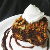 Chocolate Bread Pudding With Pecan Streusel Topping_image