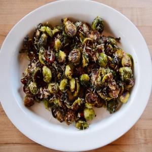 Spicy Parmesan Brussels Sprouts image