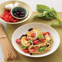 Mediterranean Pasta with Artichokes, Olives, and Tomatoes image