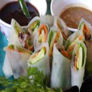 Duck Spring Rolls With Dipping Sauces image