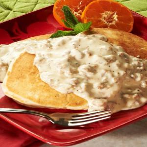 Buttermilk Biscuit Pancakes with Sausage Gravy Recipe - (4.3/5)_image
