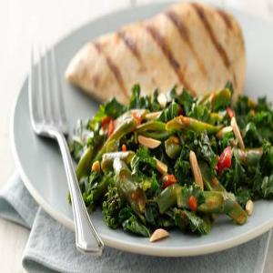 Harissa Green Beans and Kale_image