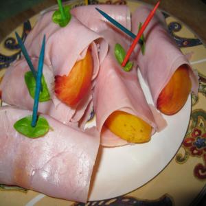 Peaches With Serrano Ham and Basil image