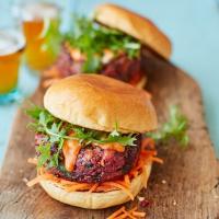 Ultimate veggie burger with pickled carrot slaw image