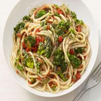 Pasta With Roasted Broccoli and Almond-Tomato Sauce image