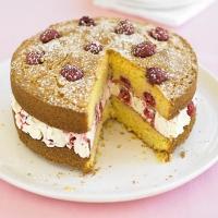 Raspberry & lemon polenta cake image