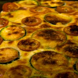 Mixed Courgette and Cherry Tomato Clafouti With Cheese_image