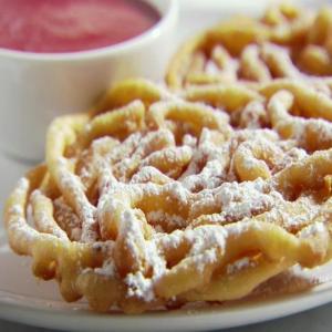 Funnel Cakes with Strawberry Sauce image