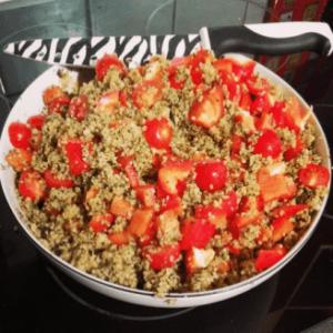Couscous with harissa and basil pesto_image