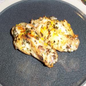 Grilled Chicken Legs With Mint-Orange Sauce_image