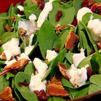 Spinach Salad with Cranberries, Pecans, Bacon, and Blue Cheese_image