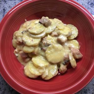 Slow Cooker Ham and Scalloped Potatoes_image