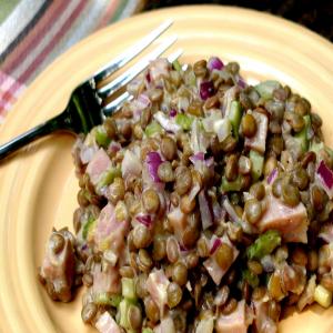 Warm Lentil- Ham Salad With Dijon Cream_image