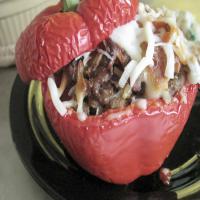 Italian Stuffed Beef & Sausage Bell Peppers image