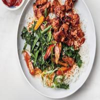 Spicy Pork Bowls with Greens image