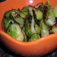 Pan Fried Brussels Sprouts With Sriracha, Honey and Lime image