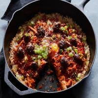 Crispy Skillet Rice with Gochujang, Ground Beef and Kimchi image