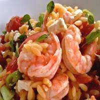 Shrimp With Orzo, Olives and Feta image