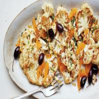 Charred Cauliflower with Clementines and Olives_image