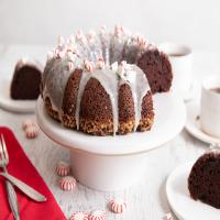 Reduced-Sugar Chocolate Bundt® Cake with Peppermint Glaze_image