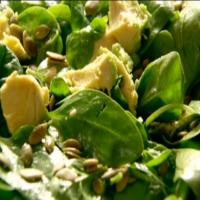 Baby Spinach, Avocado, and Pumpkin Seed Salad image
