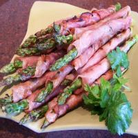 Grilled Asparagus Wrapped in Prosciutto image