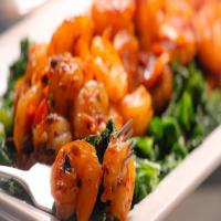 Spicy Garlic Thai Shrimp and Sauteed Kale image
