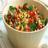 Wheat Berry, Roasted Corn and Spinach Salad_image