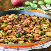 Harvest Chicken, Apple, Sweet Potato, and Brussels Sprouts Skillet Recipe - (4.3/5)_image
