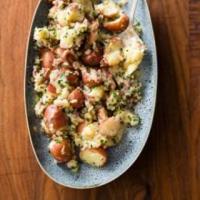 Crushed Red Potatoes with Garlic and Herbs_image