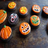 Cute Non-Pumpkin Ritz Jack O' Lantern Cookies image