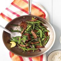 Beef, Snap Pea, and Asparagus Stir-Fry_image