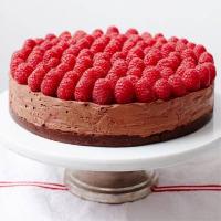 Rich raspberry chocolate mousse cake image