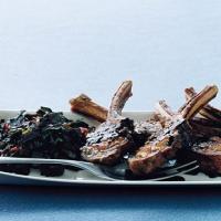 Rosemary Lamb Chops with Swiss Chard and Balsamic Syrup image