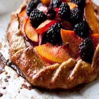 Nectarine or Peach and Blackberry Galette_image