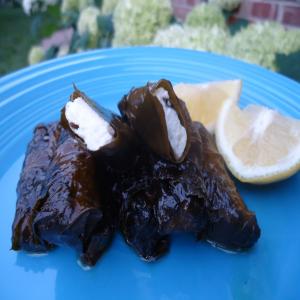 Goat Cheese Baked in Grape Leaves image