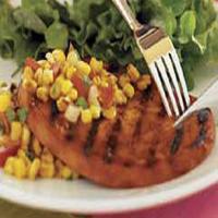 Grilled Ham Steak with Roasted Corn Relish_image