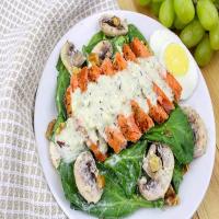 Spinach Salad With Pan Seared Salmon image