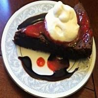 Strawberry Glazed Chocolate Fudge Torte image