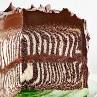Chocolate-and-Vanilla Zebra Cake image