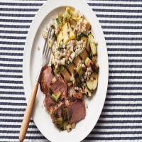 Pork Tenderloin with Summer-Squash Couscous_image